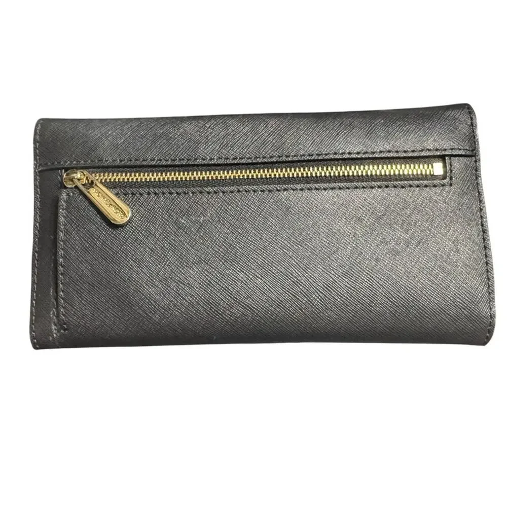 D18. Michael Kors Black Jet Set Wallet Full Size - Picture 3 of 9